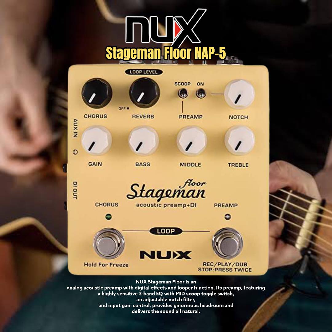 【新品】NUX Stageman Floor (NAP-5) NUX Stageman Floor (NAP-5) -Acoustic Preamp & DI